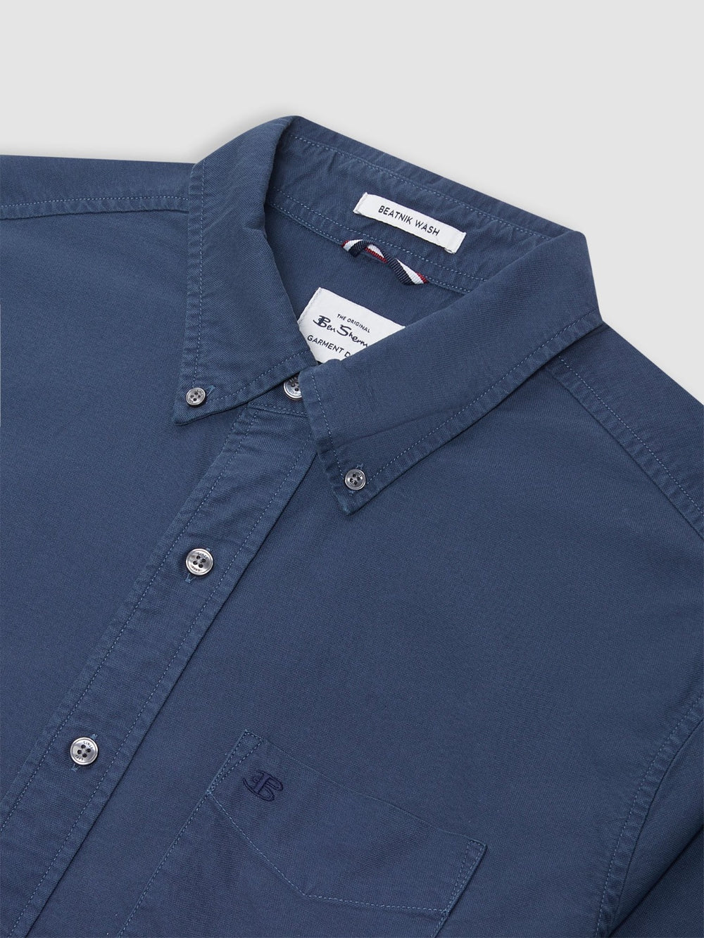 Chemises Ben Sherman Beatnik Oxford Garment Dye Indigo | MAI-52085657